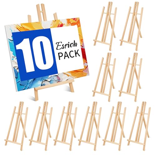 ESRICH 2pcs 17 Inch Tabletop Easels, Easel Stand for Painting,Tripod, Painting Party Easel, Kids Student Desktop Easel for Painting,Paint Easel for Canvas Painting