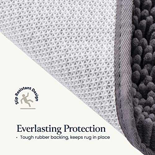 BELADOR Bathroom Rugs Sets 2 Piece- Plush Bath Mat Set Quick-Dry Soft Chenille Bathroom Mat with Rubber Backing, Absorbent Bathroom Rug Set, Washable Bath Rugs for Bathroom- Bath Mats 24x17 + 30x20