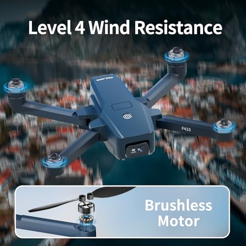 Brushless Motor Drones with 2 Cameras 40KM/h MAX Wind Resistance Class 4 for Adults Drone 5GHz WIFI FPV with HD Camera Quadricopter RC for Beginners 2 Batteries 30 Minutes X15 UAV