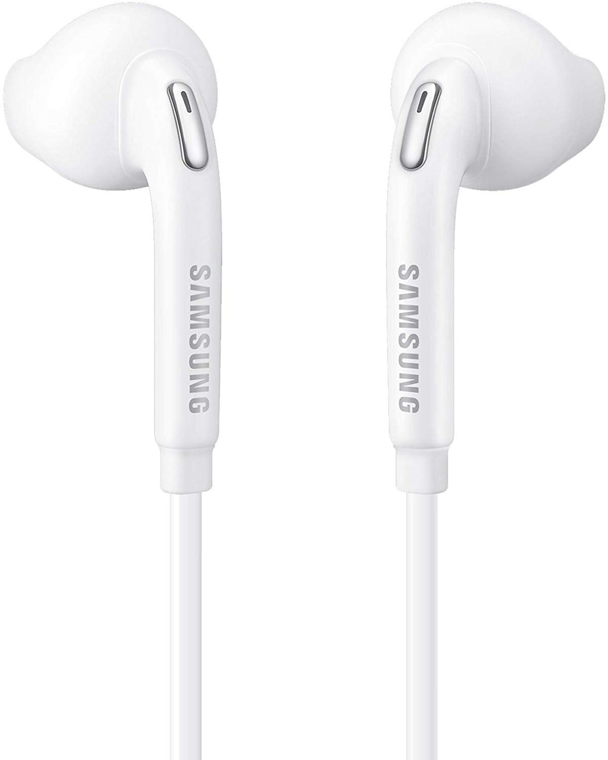 SAMSUNG Samung Wired Earbuds Original 3.5mm in-Ear Headphones Galaxy S10, S10 Plus, S10e Plus, Note 10, A71, A31 - Microphone & Volume Remote - Includes Black Velvet Carrying Pouch - White