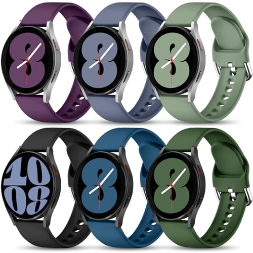 Lerobo Compatible with Samsung Galaxy Watch 7/6/5/4 Band 40mm 44mm/Watch 6 Classic 43mm 47mm/Watch 5 Pro 45mm/Watch 4 Classic 42mm 46mm/Active 2 Band, 20mm Soft Silicone Sport Bands Women Men,Small