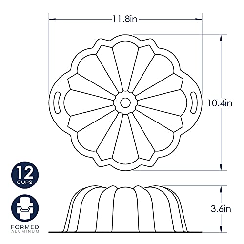 Nordic Ware ProForm Bundt, 12 Cup, Gray