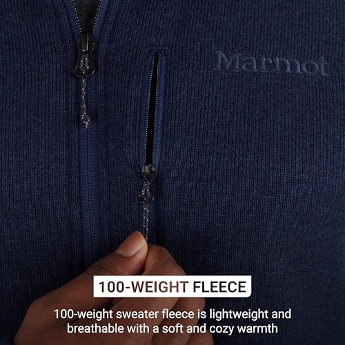 MARMOT Men's Drop Line 1/2 Zip Fleece Jacket, Arctic Navy, X-Large