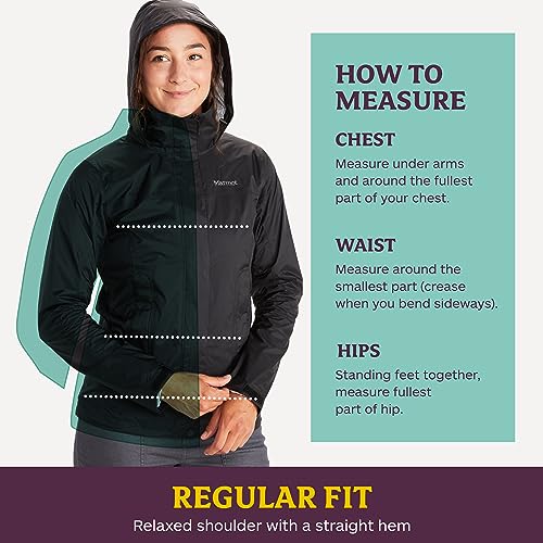 MARMOT Women's PreCip ECO Jacket | Lightweight, Waterproof Jacket for Women, Ideal for Hiking, Jogging, and Camping, 100% Recycled, Grapefruit/Vetiver, XX-Large