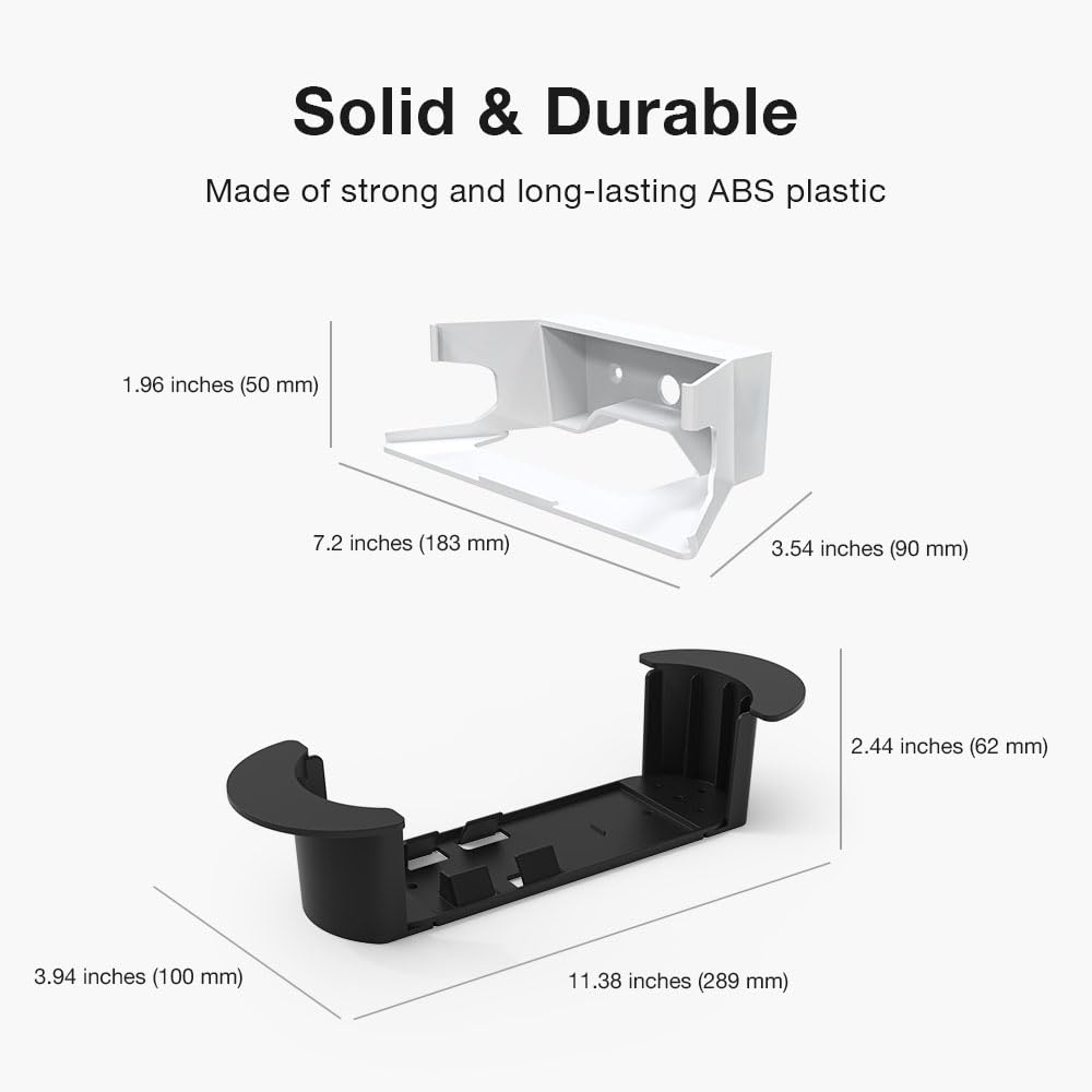 Holicfun Wall Mount for Starlink Mesh WiFi Router V2 Bundle with Starlink Ethernet Cable Caddy and Starlink Ethernet Adapter Holder