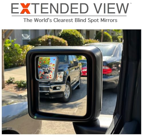 Custom Blind Spot Mirrors- Compatible with 2020-Present Jeep Gladiator | blind spot mirrors compatible with Jeep Gladiator JT| NXTGEN Extended View Blind Spot Mirrors - 2 Piece Set (Left & Right)