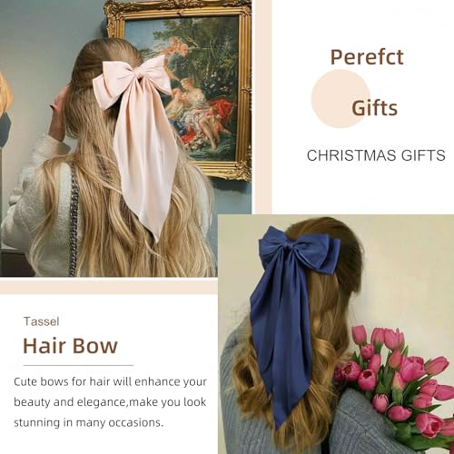 Hair Ribbon Clips with Long Tails - 8 PCS Cute Vintage Accessories for Women and Girls