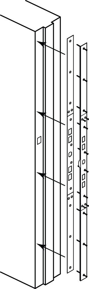 Prime-Line U 11026 Jamb Repair and Reinforcement Kit, 59-1/2 In. Installed, Steel Construction, White (1 Kit)