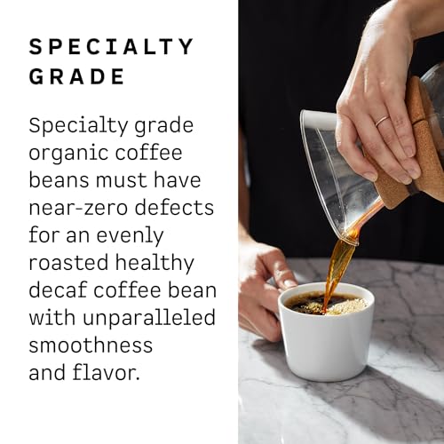 Kion Organic Decaf Whole Bean Coffee, Tested for Toxins, Ethically Sourced, Rich, Bold, and Smooth, Medium Roast 12 Oz (1 Pack)
