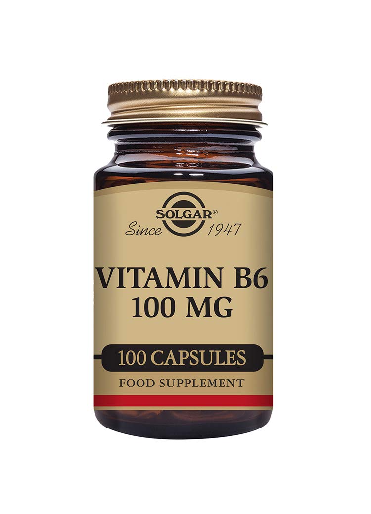 Solgar Vitamin B6 Vegetable Capsules, 100 mg, 100 Count