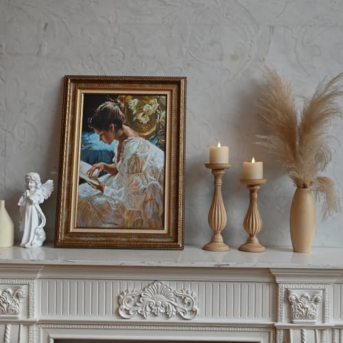 CozierGlow Flameless Pillar Candles Flickering with Remote Timer, Battery Operated LED Candles Up to 400 Hours, 3D Moving Flame Real Wax Candles, Set of 3, D3 x H4, 5", 6",Remote Included (White).