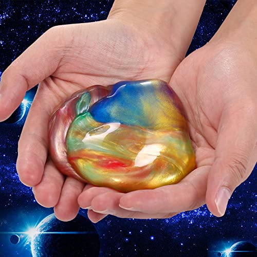 MiVRIU Ball Slime Party Favors 24 Pack, Super Soft and Scented Galaxy Slime for Girls Boys, Gift Idea for Kids Goodie Bag Stuffers, Space Party Favors, Easter Stocking Stuffers