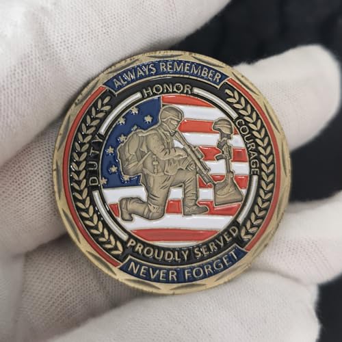 Thank You for Your Service Tribute to American Heroes Challenge Coin Gift for Veterans (Pack of 10)