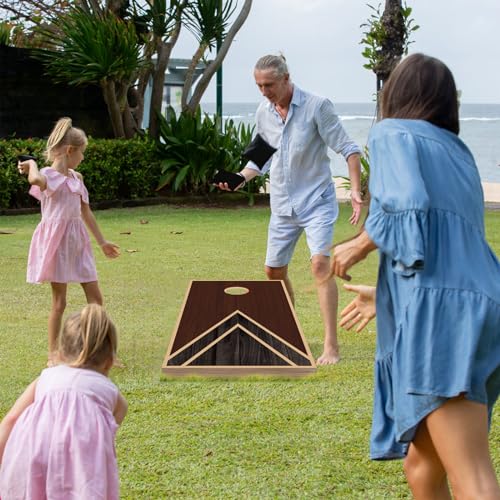 Cornhole Boards Set - Regulation Size 4x2/3x2ft Solid Wood Corn Hole Game Set with 8 Bean Bags and 2 Cornhole Boards - Perfect for Outdoor Game (3'x 2' Corn Hole Sets)