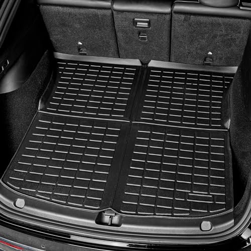 Maysoo Floor Mats for Tesla Model Y 2024-2020 All Weather TPE Cargo Liner Floor Mats and Cargo Trunk Mats Accessories (Set of 6 - Not Fit 7-Seat)