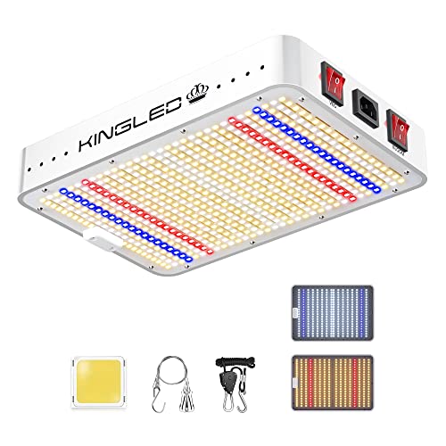 KingLED 2024 Newest KP1000 LED Grow Lights with Yield LEDs 2x2ft Coverage Full Spectrum Grow Lights for Indoor Hydroponic Plants Greenhouse Growing Lamps Veg Bloom Daul Mode