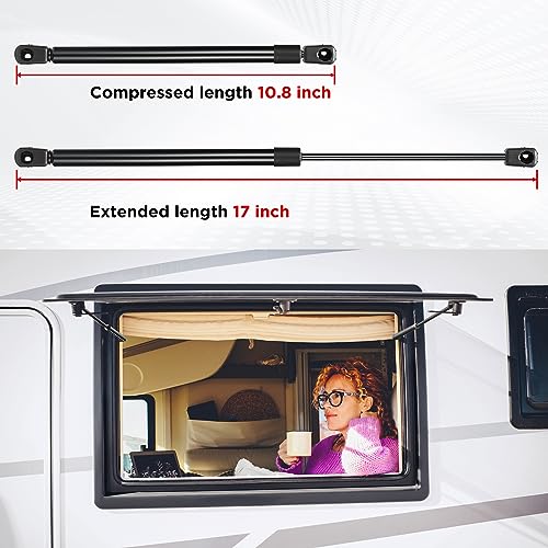 BDFHYK ML3385 15inch 400N/90lbs Gas Shocks Struts Lift Support for Leer Camper Shell Rear Topper Window Pickup Cap Canopy Toolbox Cabinet Lid Motorhome Door Gas Springs Set of 2