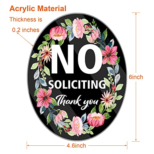 No Soliciting Sign for House, No Soliciting Signs for Home, Use for Office or Business Front Door Warning Reminder Signs, Apartment Porch Entrances Wall Decor Use 4.6" x 6" - PZB03