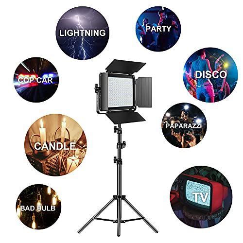 GVM RGB LED Video Light with Lighting Kits, 680RS 50W Led Panel Light with Bluetooth Control, 2 Packs Photography Lighting for YouTube Studio, Video Shooting, Gaming, Streaming, Conference