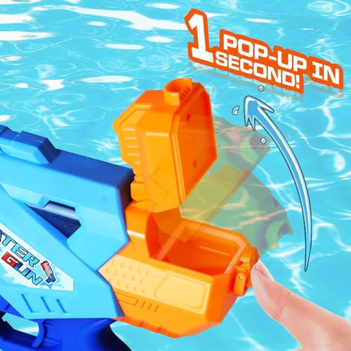 Super Water Guns for Kids Adults - 2 Pack Super Water Blaster Soaker Squirt Guns 1200cc with Excellent Range - Ideas Gift Toys for Summer Outdoor Swimming Pool Beach Sand Water Fighting Play