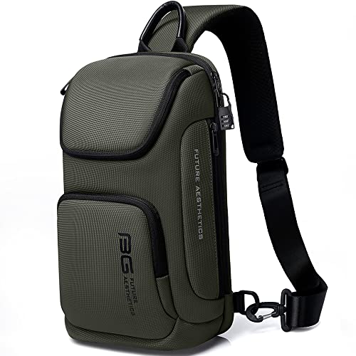 BANGE Men's Bag, Mens Sling Bags Crossbody, Casual Travel Shoulder Bag