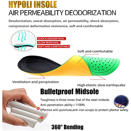 Steel Toe Shoes Men Waterproof Lightweight Work Sneakers Safety Athletic Alloy Roofing Construction Composite Indestructible Warehouse Tennis Zapatos de Trabajo para Hombres seguridad Acero Black
