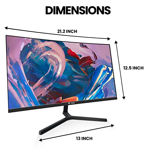 CRUA 24 Inch 144hz/180hz Curved Gaming Monitor, FHD 1080P Frameless Computer Monitors, Support AMD freesync Low Motion Blur, Eye Care, DP, HDMI, Compatible Wall Mountable Installs-Black