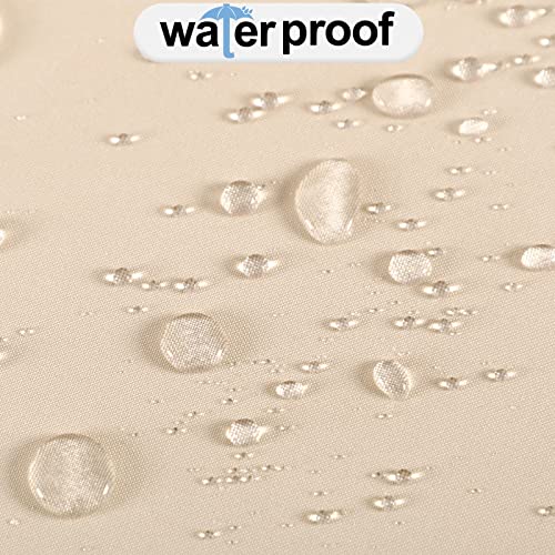 OutdoorLines Waterproof Outdoor Curtains for Patio - Windproof Tab Top Gazebo Curtain Panels - Privacy Sun Blocking Outside Curtain Set for Porch, Pergola and Cabana 110 x 96 inch, White, 2 Panels