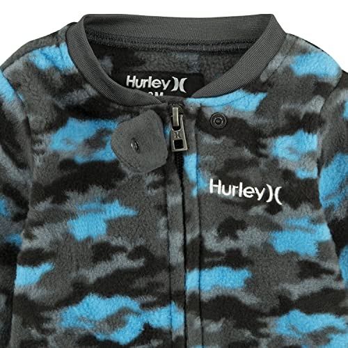 Hurley Baby Girls Multi-pack Footed Coverall, Camo/Navy, 0-3M US