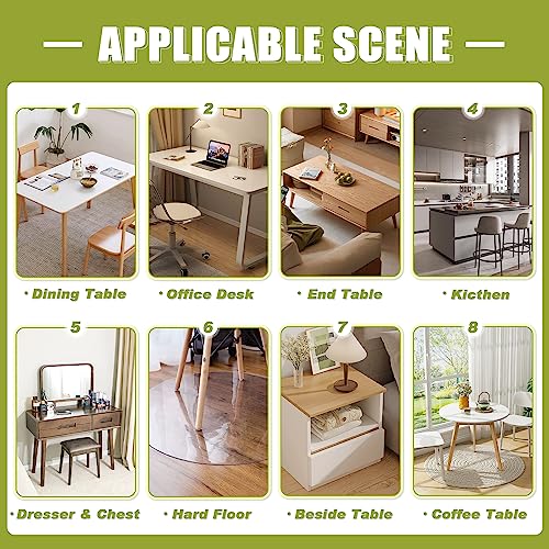 OstepDecor Clear Table Cover 2mm Thick, 36 x 84 Inch Table Protector for Dining Room Table, Clear Table Cloth Protector, Plastic Table Pad, Clear Vinyl Tablecloth Protector for Kitchen Wood Table