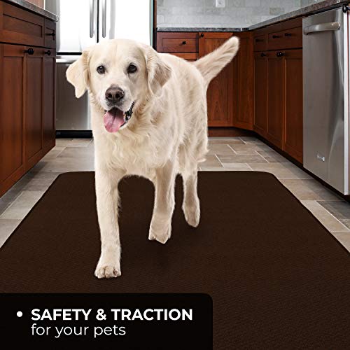 House, Home and More Skid-Resistant Carpet Runner - Chocolate Brown - 6 Feet X 27 Inches