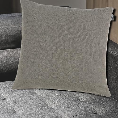 FUNHOME Outdoor Pillow Covers for Patio Furniture, No Insert! Pack of 2 Square Throw Pillow Covers, Decorative Modern Cushion Cases for Sofa Patio Couch Decoration 18 x 18 Inch-Beige(Covers Only)