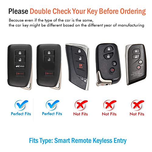 Autophone Compatible with Lexus Key Fob Cover with Keychain Soft TPU 360 Degree Protection Key Shell Case for RX ES GS LS NX RS GX LX RC LC Smart Key-Black