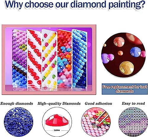 Adult Diamond Art Painting Kits,Colored Sky Diamond Painting Kits for Adults,5D Diamond Painting Kits,Full Diamond Round Diamond Art Kits for Adult,Craft Home Wall Art Deco-12x16inches