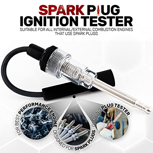 Ram-Pro Inline Spark Tester, Plug Engine Ignition 6-12 Volt Fool-Proof – Pick Up Coil/Armature Diagnostic Detector Tool for Automotive, Car, Lawnmower, Small & Big Internal/External Engines