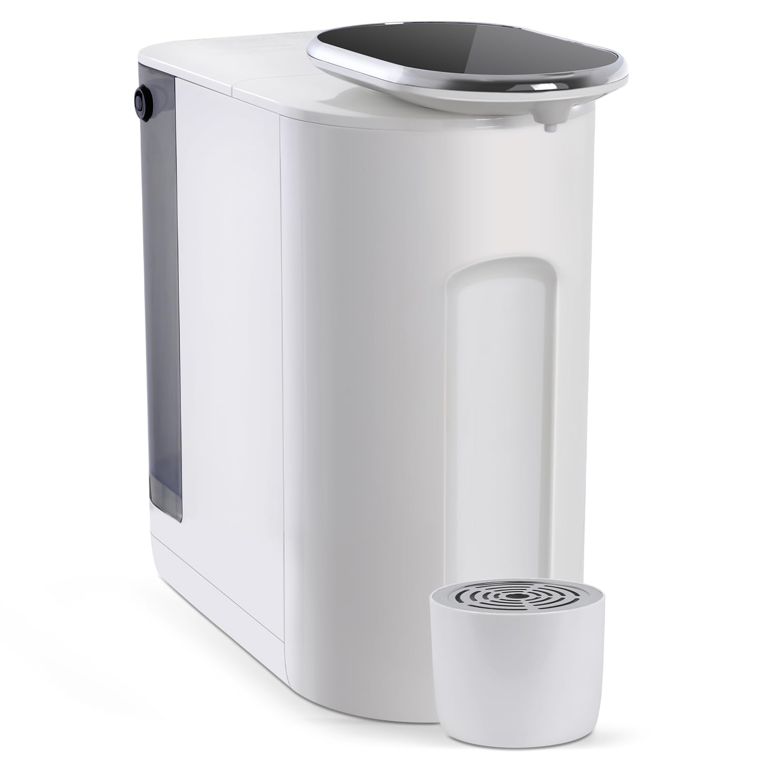 RO Water Filtration System with Instant Hot Water Dispenser, Large Tank, Adjustable Temperatures, Efficient Drainage, and High-Temperature Safety Lock, White