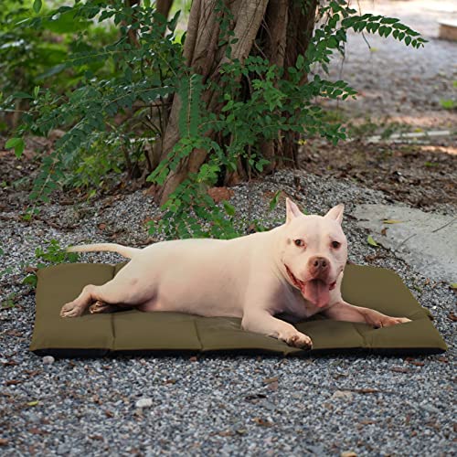 Camping Dog Beds for Medium Large Dogs Portable Dog Bed Army Green Waterproof Outdoor Dog Bed Travel Dog Bed for Camping Chewy Dog Camping Gear for Camping Dog Bed.