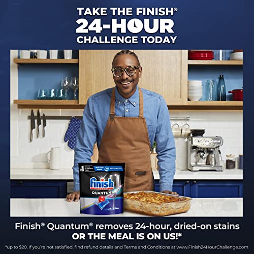Finish - Quantum with Activblu technology - 37ct - Dishwasher Detergent - Powerball - Ultimate Clean and Shine - Dishwashing Tablets - Dish Tabs (Pack of 1)