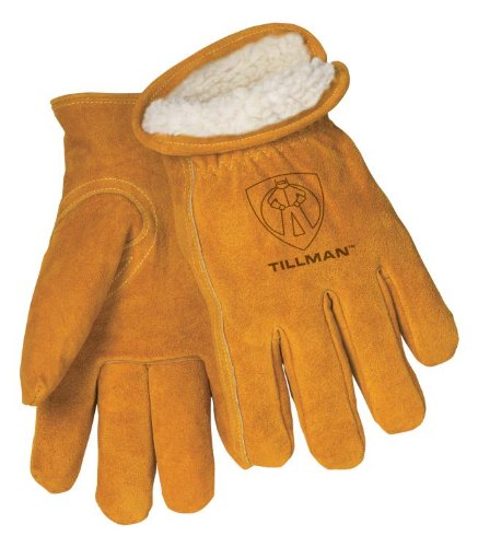 Tillman 1450 Split Cowhide Pile Lined Winter Gloves Large, Brown