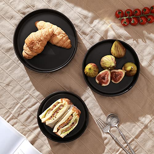 Stone Lain Celina Stoneware Bowl Set, 3-Piece Round Serving Bowls, Bowls for Kitchen, Black
