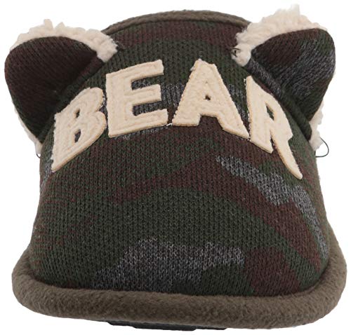 Dearfoams womens Lil Bear Adult Clog Slipper, Camouflage, Small US