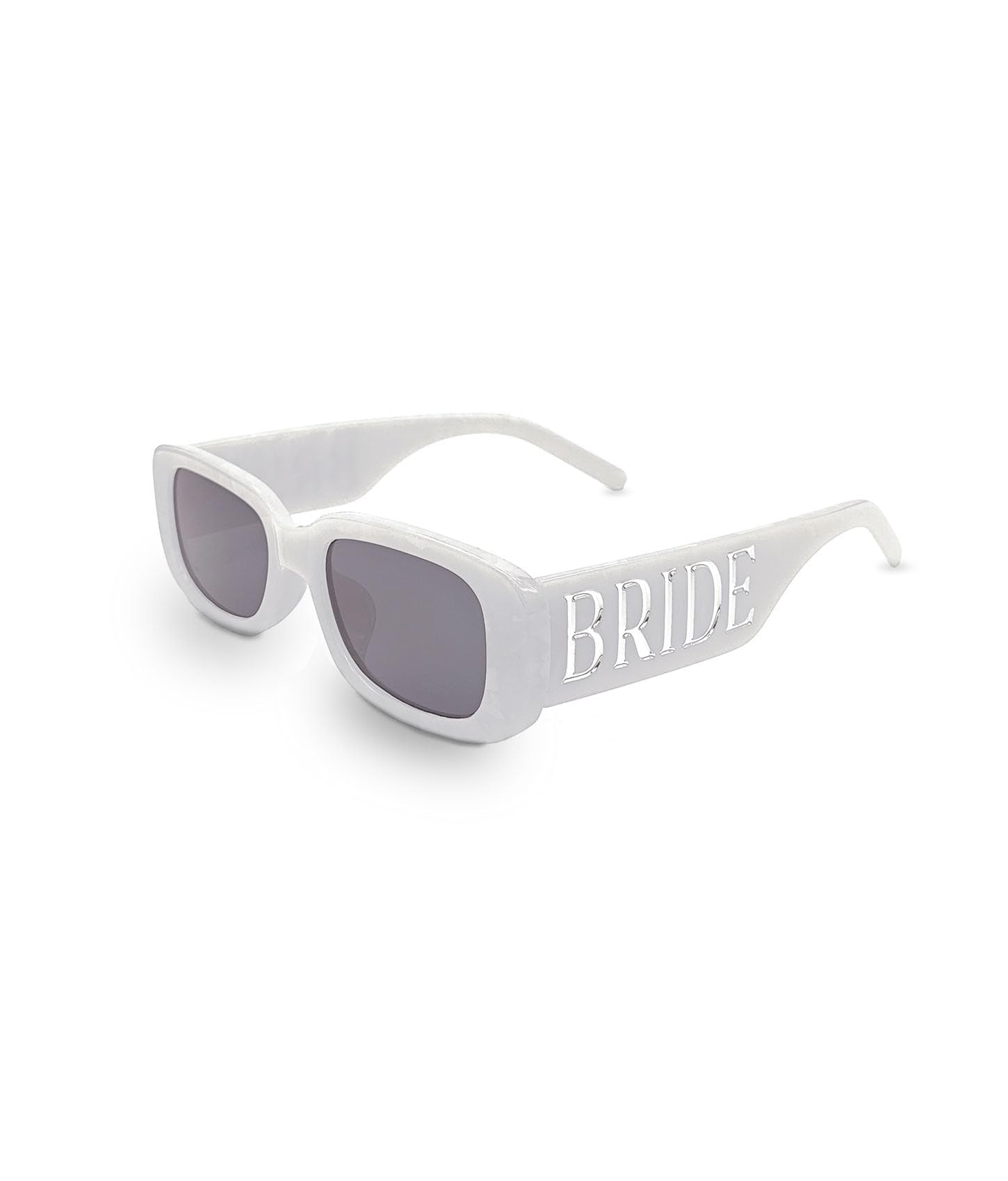 Fibye Bride Sunglasses White + Silver Marble | Bachelorette Sunglasses for Bride, Bridal Shower Accessory, Bachelorette Sunnies for Women, Bach Supplies, Bachelorette party favors, Bride To Be Gift