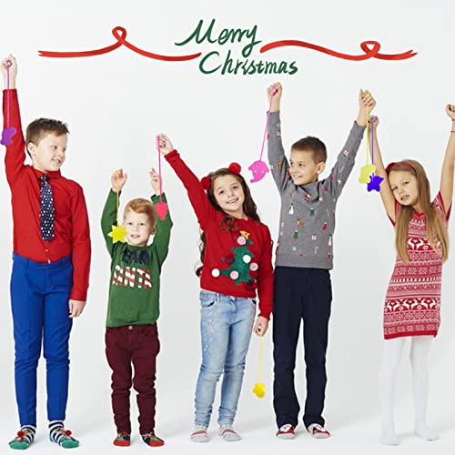 Mchochy 28pcs Christmas Sticky Hands Toys for Kids, Christmas Styles Stretchy Toys for Christmas Stocking Stuffers, Gifts, Pinata Fillers, Party Favors for Kids