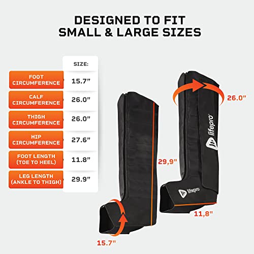 LifePro Air Sequential Leg Compression Massager Boots - FSA-HSA Approved Air Sequential Compression Device for Legs, Calf, Thigh and Foot -Air Compression Leg Massager for Circulation and Pain Relief
