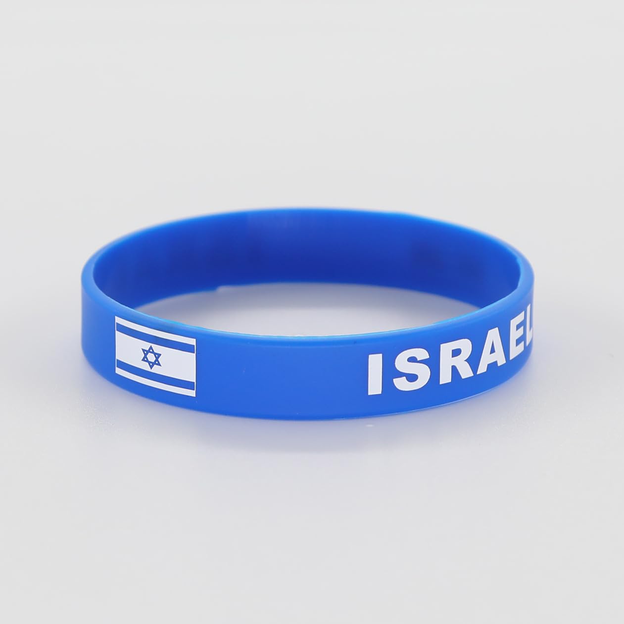 Caiyao 4Pcs Israel Flag Silicone Bracelet I Stand With Israel Bracelet Water-Proof Sports Rubber Pray for Israel Wristbands Support Israel Bangle Bracelets for Women Men-A 4pcs