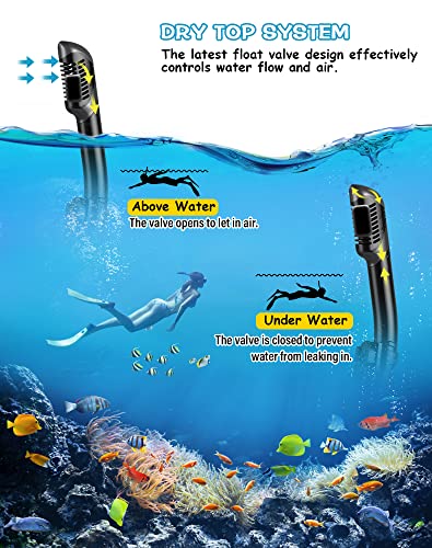 Greatever Dry Snorkel Set,Panoramic Wide View,Anti-Fog Scuba Diving Mask,Professional Snorkeling Gear for Kids