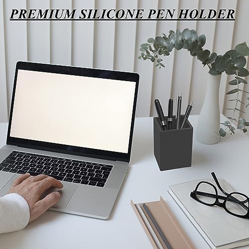 YCRMAN Pen And Pencil Holder For Desk，5mm Thick Silicone Pen Holder For Keeping Your Workspace Tidy And Organized，A Practical Design And Must-Have Pen Holder For Your Desktop Needs(1 PACK GREY)