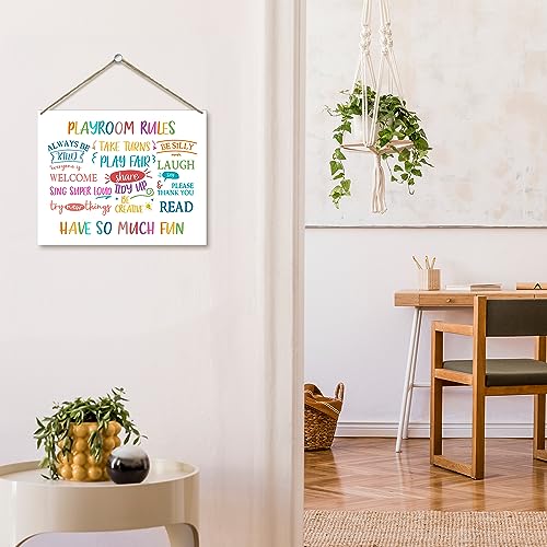 Playroom Wall Decor, Kids Playroom Rules Sign, Inspirational Wall Art School Nursery Kid Play Room Decor, Motivational Wall Art for School Classroom Play Room Nursery -15