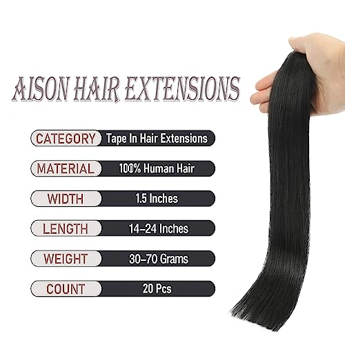 Purple Tape in Hair Extensions Colored Hair Extension Sila 30g 100% Remy Human Hair Extensions Silky Straight for Fashion Women 20 Pcs/Package(16Inch #Lila 30g)