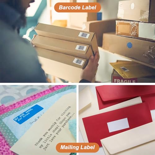 PAPRMA Shipping Address Labels 1x2-5/8 inch, Printable Mailing Labels 30 Per Page - Sticker Label Paper for Laser & Ink Jet Printer - Matte White 50 Sheets 1500 Labels - FBA Barcode Labels